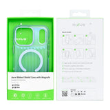 Coque Rixus Aero Ribbed Shield Compatible MagSafe pour Apple iPhone 17 Pro, 18 Pro - Glacier