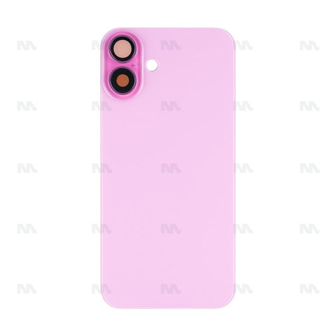 Vitre Arrière sans NFC pour Apple iPhone 16 Plus, bloc complet d'appareil photo agrandi rose Compatible