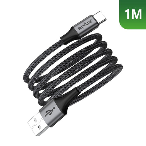 Câble de recharge magnétique Rixus RXUC66AC USB-A vers USB-C 100 cm 15 W Noir