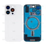 Verre arrière - sans NFC - cadre photo agrandi - titane - Compatible pour Apple iPhone 16 Pro - Blanc