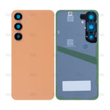 Vitre arrière pour Samsung Galaxy S24 S921B avec lentille, couleur orange grès, OEM