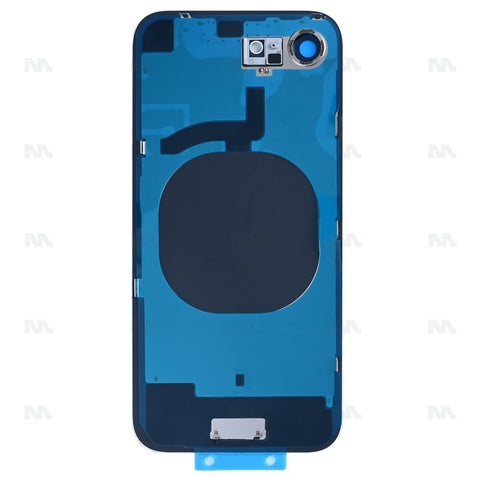 Vitre Arrière sans NFC, cadre de caméra agrandi – Compatible avec Apple iPhone 16e – Blanc