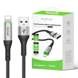 Câble USB-A vers Lightning à déconnexion automatique Rixus RXUC22AL noir