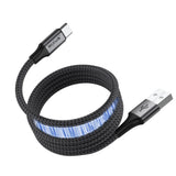 Câble de recharge magnétique Rixus RXUC66AC USB-A vers USB-C 100 cm 15 W Noir