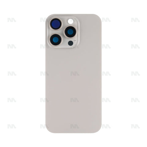 Vitre Arrière sans NFC, cadre d'appareil photo agrandi en titane naturel compatible avec Apple iPhone 16 Pro