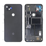 Vitre arrière pour Google Pixel 4a G025J avec objectif, noir, OEM