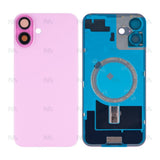 Vitre Arrière sans NFC pour Apple iPhone 16 Plus, bloc complet d'appareil photo agrandi rose Compatible