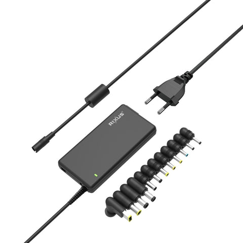 Chargeur universel pour ordinateur portable Rixus RXLC09 de remplacement 90 W noir