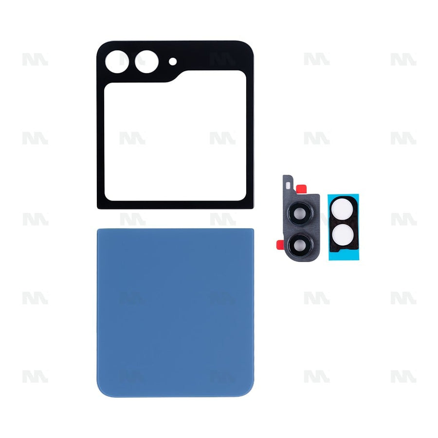 Ensemble de coques arrière avec lentille bleue OEM pour Samsung Galaxy Z Flip5 F731B