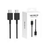 Câble de recharge rapide US5002M USB-C vers USB-C 200 cm noir
