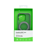 Coque Rixus SnapGrip 360 avec Anneau Support pour Apple iPhone 15 Pro Max - Gris
