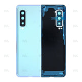 Vitre arrière pour Samsung Galaxy Fold 5G F907B avec espace pour objectif, argent, Original