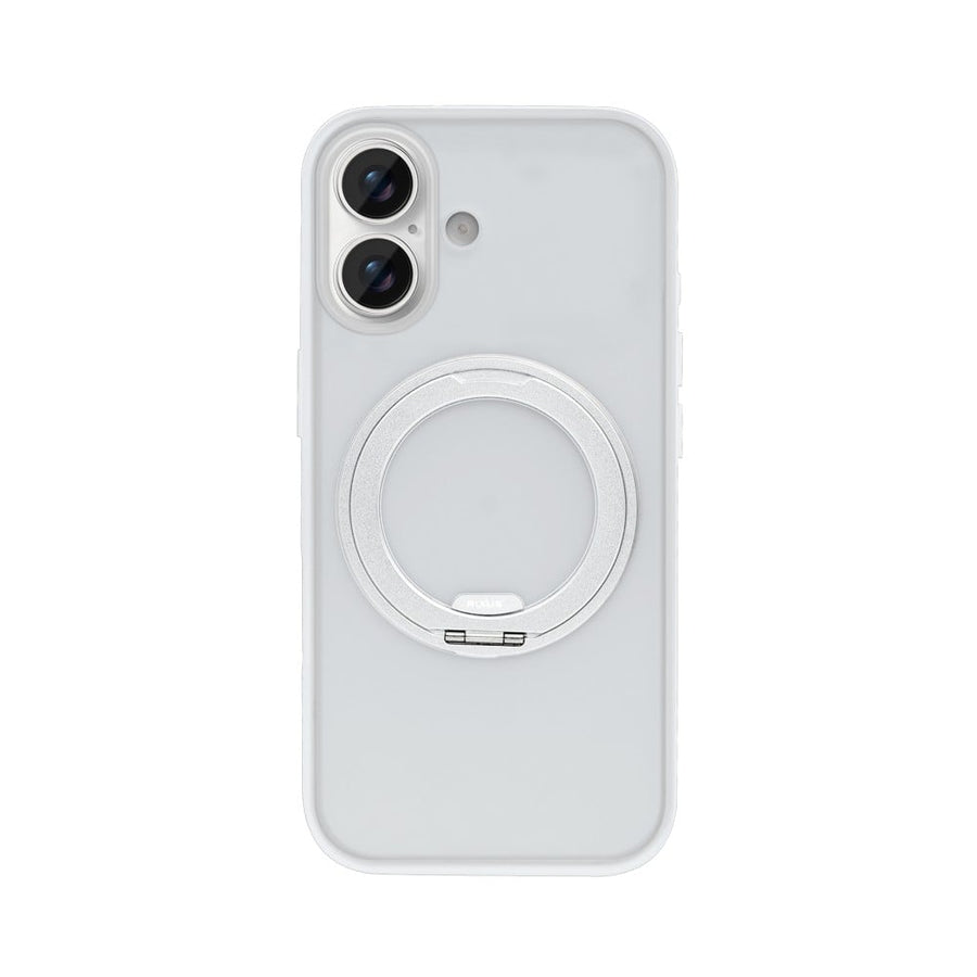 Coque Rixus SnapGrip 360 avec Anneau Support pour Apple iPhone 16 - Blanc