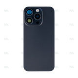 Vitre arrière avec NFC (Grand contour caméra) Compatible pour Apple iPhone 15 Pro - Titane Bleu