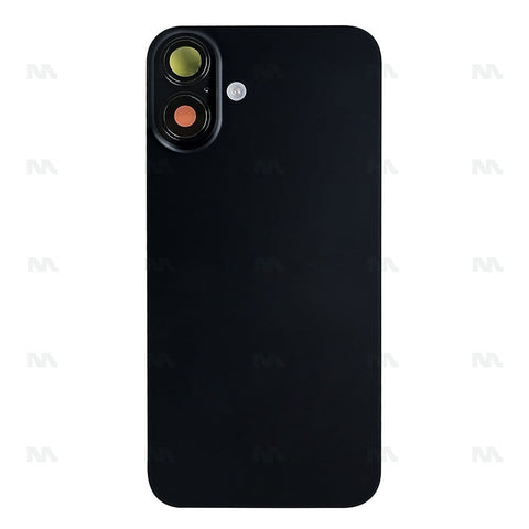 Vitre Arrière avec NFC Grand Trou Compatible pour Apple iPhone 16 Plus - Noir