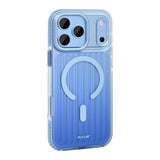 Coque Rixus Aero Ribbed Shield Compatible MagSafe pour Apple iPhone 17 Pro Max, 18 Pro Max - Glacier