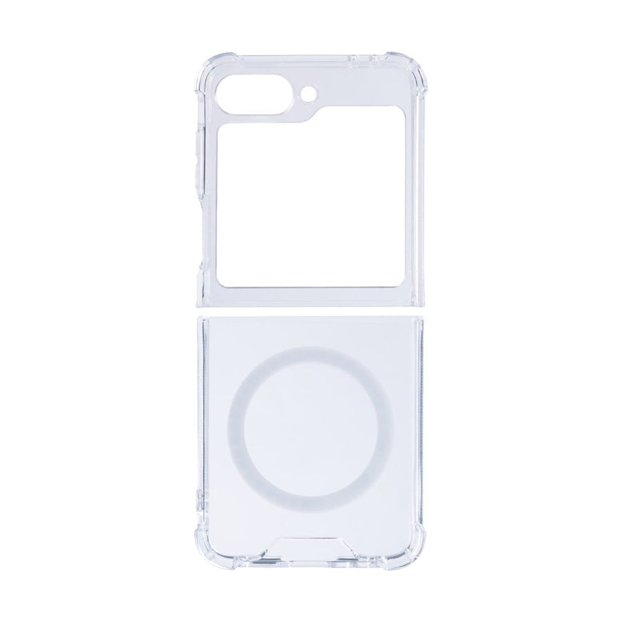 Étui anti-éclatement Rixus avec MagSafe pour Samsung Galaxy Z Flip6 transparent