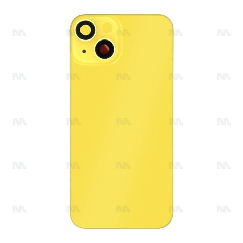 Vitre Arrière sans NFC, cadre de caméra agrandi jaune Compatible pour Apple iPhone 14