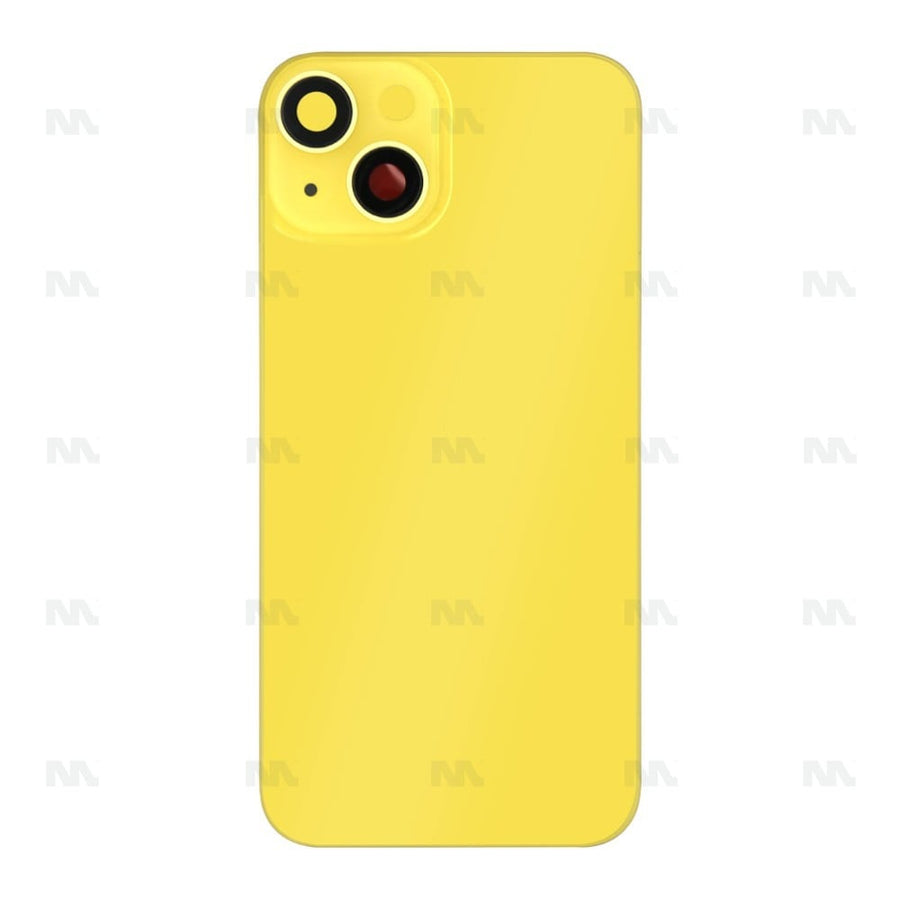 Vitre Arrière sans NFC, cadre de caméra agrandi jaune Compatible pour Apple iPhone 14