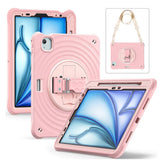 Étui antichoc Rixus RXTC08 pour Apple iPad Air 11 pouces (2024), Air 4 10,9 pouces (2020), Air 5 10,9 pouces (2022), Pro 11 pouces (2018, 2020, 2021, 2022) Rose cerisier
