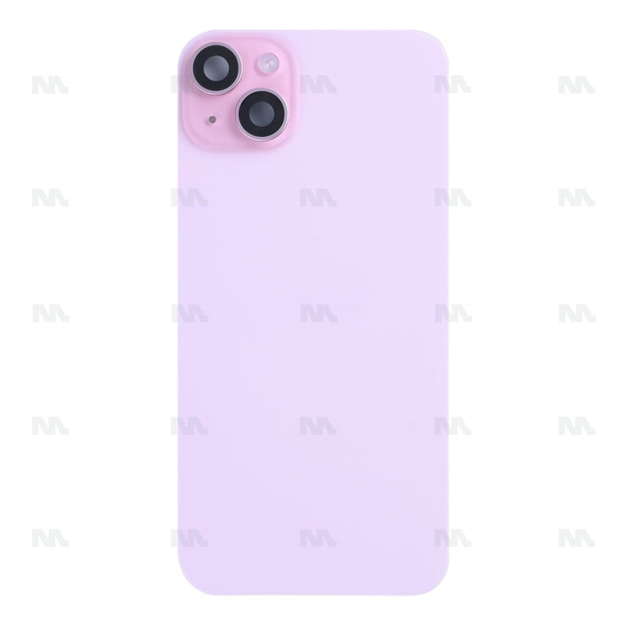 Vitre Arrière avec NFC, cadre de caméra agrandi pour Apple iPhone 15 Plus – Rose – Reconditionné
