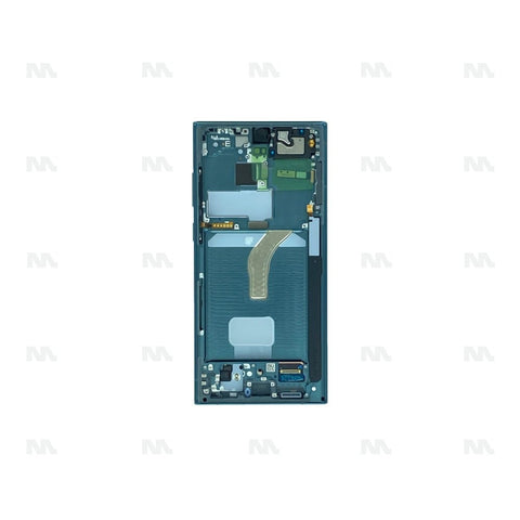 Chassis + Ecran Officiel Service Pack + Vitre pour Samsung Galaxy S22 Ultra S908B - Vert
