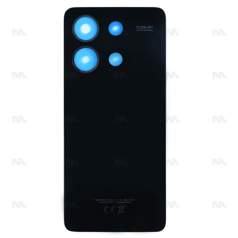 Vitre arrière pour Xiaomi Redmi Note 13 4G avec objectif, noir nuit, OEM