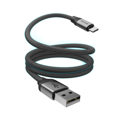 Câble de recharge magnétique Rixus RXUC61AC USB-A vers USB-C 1 m 15 W noir