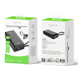 Batterie externe Rixus RXPB01B 10 000 mAh avec câble intégré et dragonne, noir