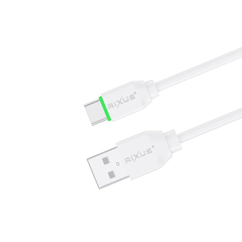 Câble de données Rixus RXU82C Boost USB-C 2 m blanc
