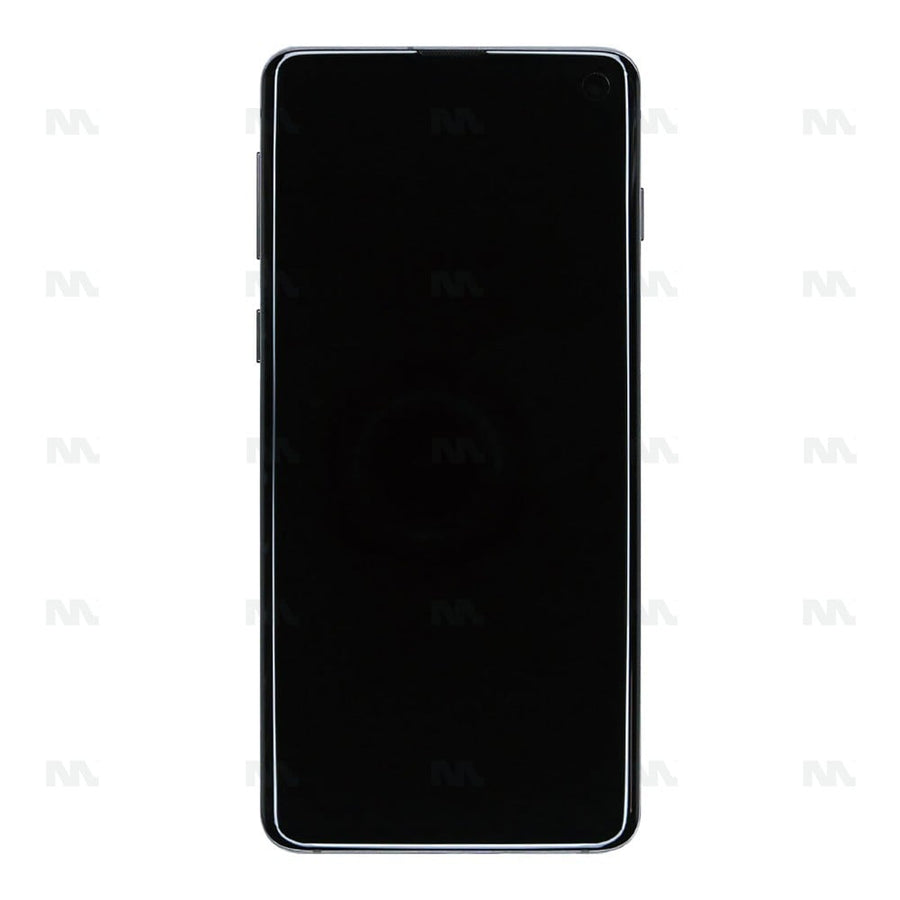 Chassis + Ecran Officiel Service Pack + Vitre pour Samsung Galaxy S10 G973F - Prism Black