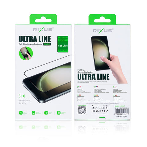 Verre trempé Rixus Clear HD Ultra Line pour Samsung Galaxy S25 Ultra