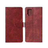 Bibliothèque Rixus pour Samsung Galaxy A12 Rouge foncé