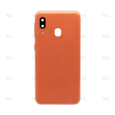 Vitre arrière pour Samsung Galaxy A20e A202F avec lentille corail OEM