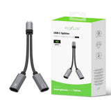 Répartiteur USB-C Rixus RXMU71 15 cm gris sidéral