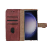 Bibliothèque Rixus pour Samsung Galaxy S25 Ultra Rouge foncé