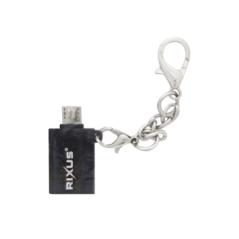 Adaptateur portable Rixus OTG USB-A vers micro-USB noir