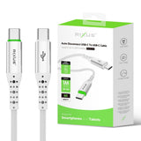 Câble USB-C vers USB-C à déconnexion automatique Rixus RXUC21C blanc