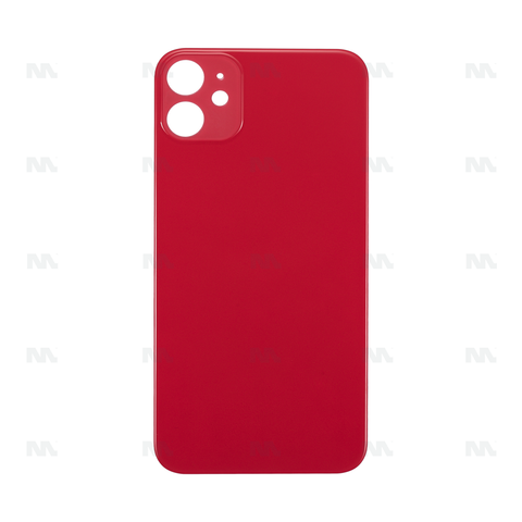 Vitre Arrière pour Apple iPhone 11, cadre d'appareil photo agrandi rouge Compatible