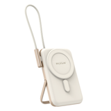Batterie externe magnétique Rixus RXPB29 10 000 mAh avec câble USB-C intégré, couleur or rose
