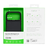 Coque Rixus Mag Carbon Compatible MagSafe Pour Apple iPhone 17 Pro Max, 18 Pro Max Noir Titane