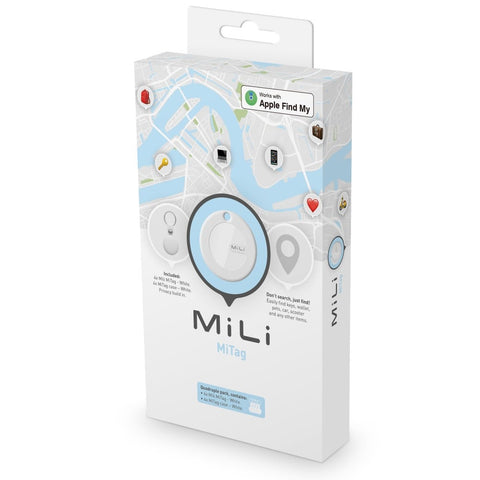 Étui en cuir PU blanc pour MiLi MiTag (lot de 4)