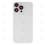 Vitre arrière avec NFC (Grand contour caméra) Compatible pour Apple iPhone 15 Pro Max - Titane Blanc