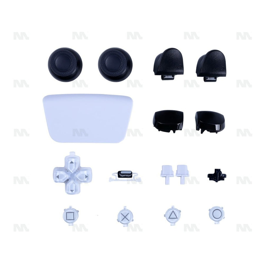 Jeu de boutons pour manette PlayStation 5, blanc (16 pièces) OEM