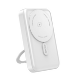 Batterie externe Rixus RXPB71A MagSafe 10 000 mAh avec support pliable Blanc