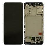 Chassis + Ecran Officiel Service Pack + Vitre pour Samsung Galaxy A41 A415F Prism - Crush Black