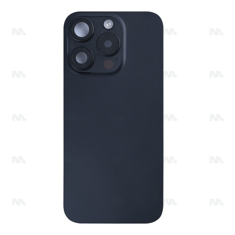Vitre Arrière avec NFC, cadre de caméra agrandi pour Apple iPhone 15 Pro - Titane noir reconditionné