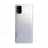 Vitre arrière pour Samsung Galaxy A71 A715F avec prisme pour objectif, couleur argent, OEM