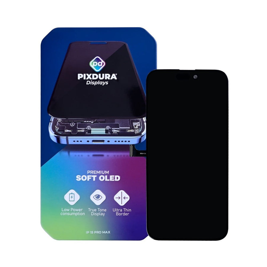 Ecran Soft-OLED PIXDURA (Run Diagnostics) (120Hz) pour Apple iPhone 15 Pro Max