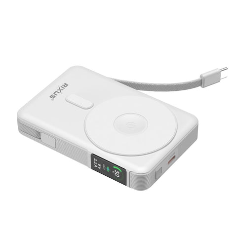 Batterie Externe 10000mAh 35W Rixus RXPB77B Compatible MagSafe - Blanc